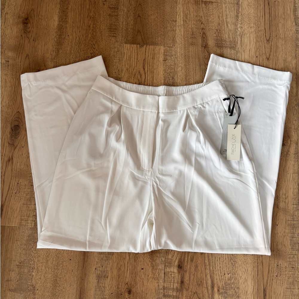 NWT Rachel Zoe Cream High Rise Trousers size 12